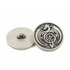 Antique finish metal shank button - 23 mm - bronze