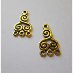 Tibetan silver connector 24*20 mm - 1 pair