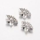 Fémgyöngy - antik ezüst - 12x6,5x4 mm - lótuszvirág