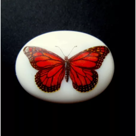 Porcelán kaboson - 40*30 mm - pillangó 3#