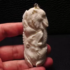Hand carved bone cabochon