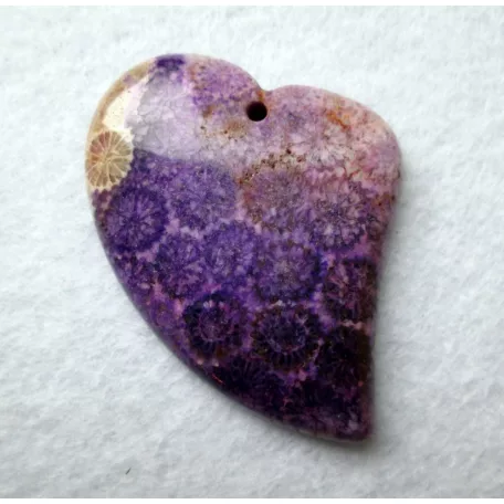 Corall fossil pendant bead