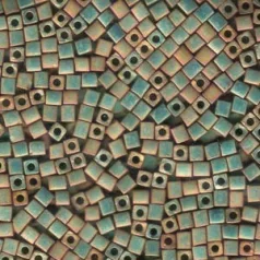   Miyuki 1,8 mm cube - #2035 -  Matte Metallic Khaki Iris  - 10 gr