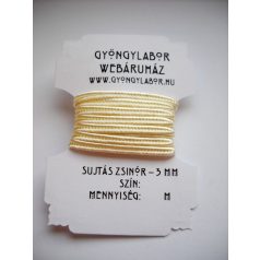 Sujtás zsinór - 3 mm - fényes - gyöngyház (#11) 