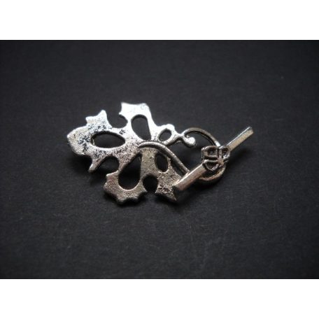 Wine leaf Toggle clasp - antique silver -32*20 mm