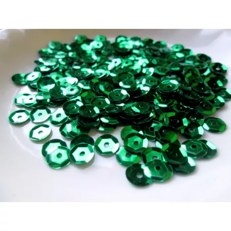 Flitter - 7 mm -metál zöld