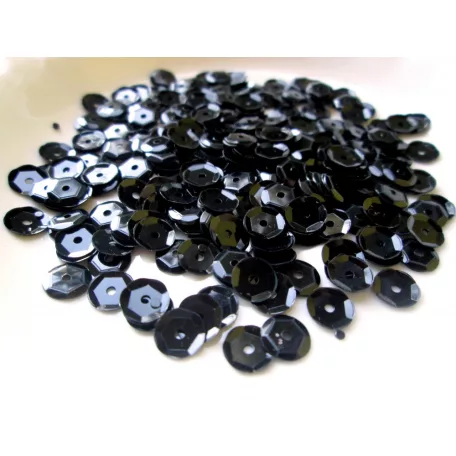 Sequins - 7 mm - Black - 2gr