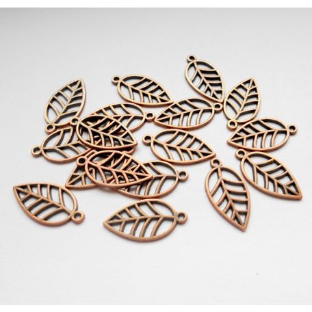 Leaf charm - 22*12 mm - antique gold