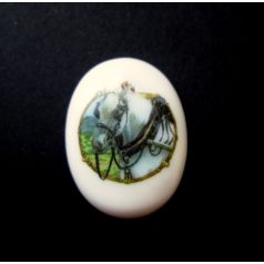 Porcelain cameo - 40x30 mm 