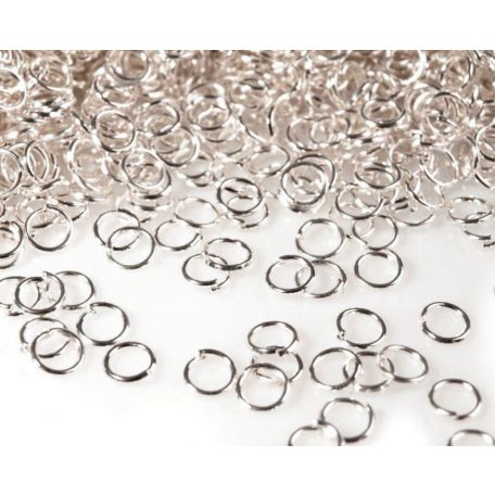 Szerelőkarika 6 mm - antik ezüst - 100 db