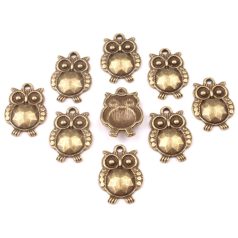 Bagoly medál - 20x14 mm - bronz