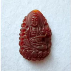 Carved buddha pendant bead