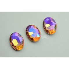 Ovális kristály - 30x22 mm - K9 minőség - Topaz AB