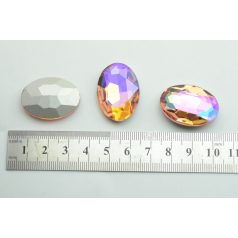 Ovális kristály - 30x22 mm - K9 minőség - Topaz AB
