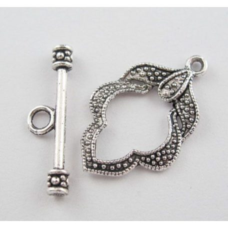Leaf Toggle clasp - antique silver -26*18 mm