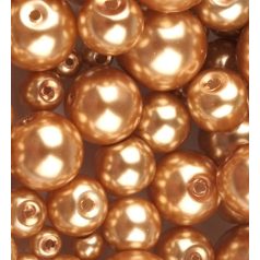 Czech glass pearl - 8 mm - 20 pcs/pack - bronze