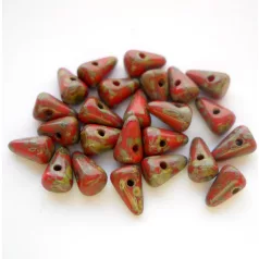 Cseh tüske - 8*5 mm - ruby picasso