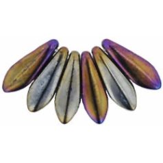 Cseh dárdagyöngy - 16*5 mm - Metallic Iris Brown