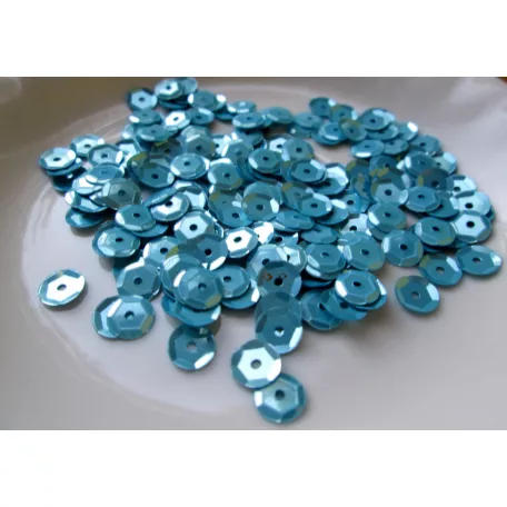 Sequins - 7 mm - Metallic turquoise - 2gr