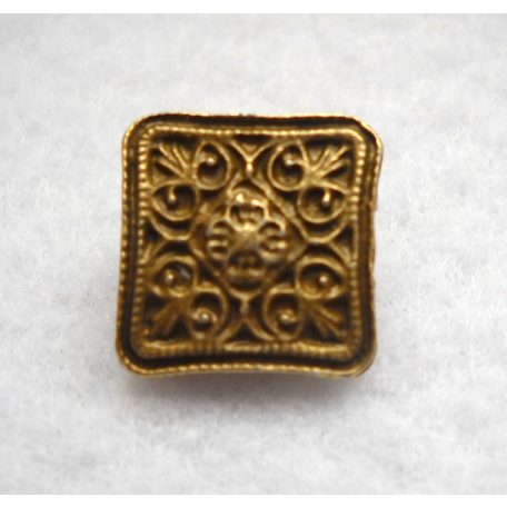 Antique finish metal shank button - 12 mm - bronze