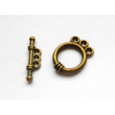 3 soros T kapocs - bronz 20*18 mm