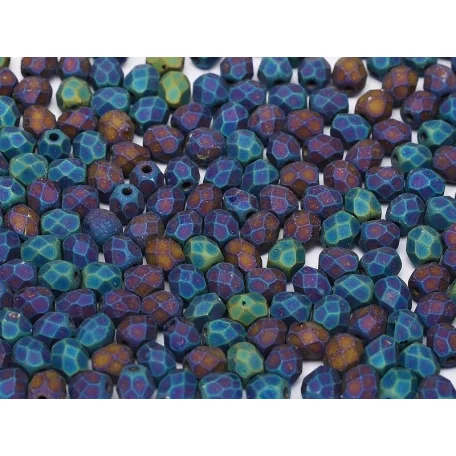 Czech fire polished beads - 4 mm
