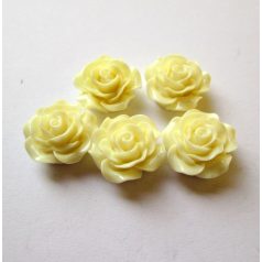 Akril rózsa kaboson -  20 mm - elefántcsont