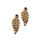 Charm - feather - réz - 20*6 mm