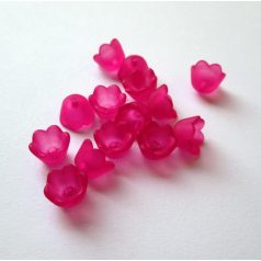   Lucite virágkehely gyöngy, harangvirág  - 10x6 mm - fukszia