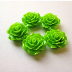 Akril rózsa kaboson -  20 mm - zöld