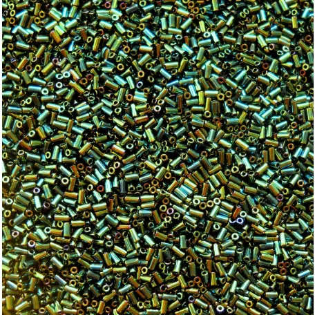 Toho Bugle 3 mm - Metallic Green Iris - #84