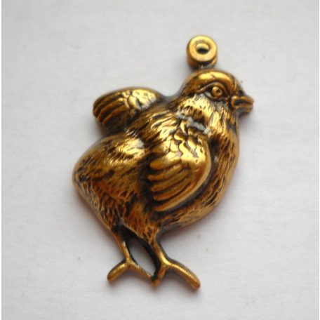 Chicken  - brass stamping - 25x15 mm
