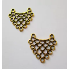 Tibetan silver connector 24*20 mm - 1 pair