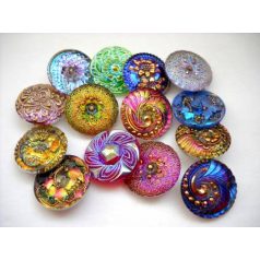 Czech handpainted glass buttons